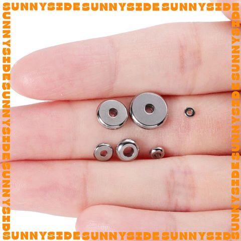 Gói 20 Cái Charm Khoen Tròn Chặn Hạt Làm Vòng Inox Thép Không Gỉ Cao Cấp Làm Trang Sức Handmade DIY