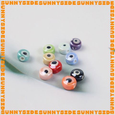 02 Hạt Charm Mắt Quỷ Evil Eye Gốm 10mm Hạt Xỏ Mắt Quỷ Evil Eye Đủ Màu Làm Phụ Kiện Trang Sức Handmade DIY