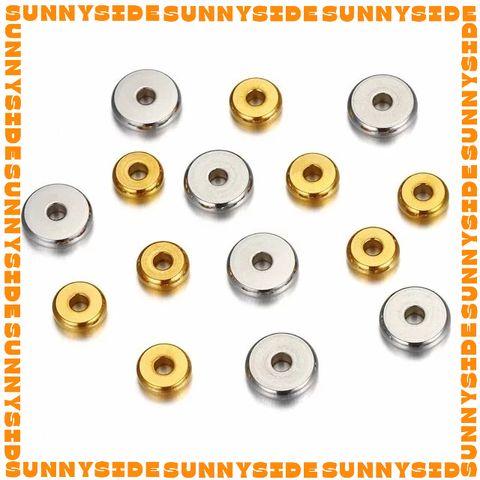 Gói 20 Cái Charm Khoen Tròn Chặn Hạt Làm Vòng Inox Thép Không Gỉ Cao Cấp Làm Trang Sức Handmade DIY