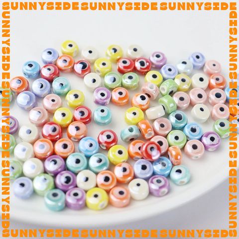 02 Hạt Charm Mắt Quỷ Evil Eye Gốm 10mm Hạt Xỏ Mắt Quỷ Evil Eye Đủ Màu Làm Phụ Kiện Trang Sức Handmade DIY