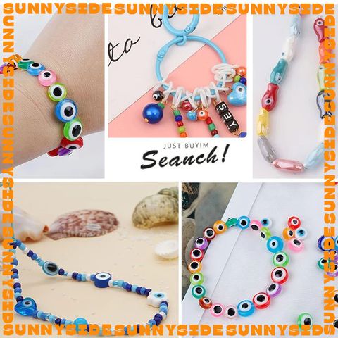 02 Hạt Charm Mắt Quỷ Evil Eye Gốm 10mm Hạt Xỏ Mắt Quỷ Evil Eye Đủ Màu Làm Phụ Kiện Trang Sức Handmade DIY