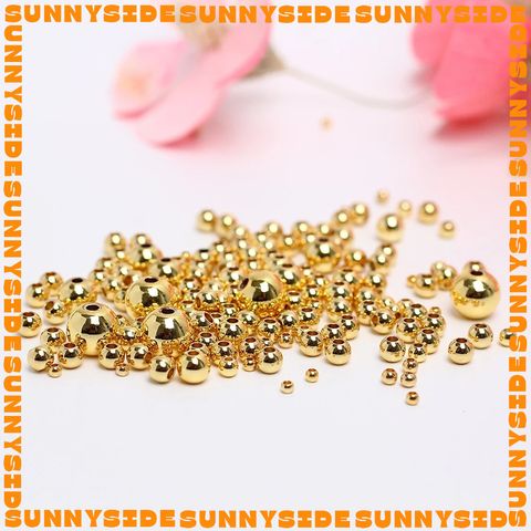 Gói 20 Bi Trơn Mạ Vàng 18K Cao Cấp Làm Trang Sức Handmade DIY