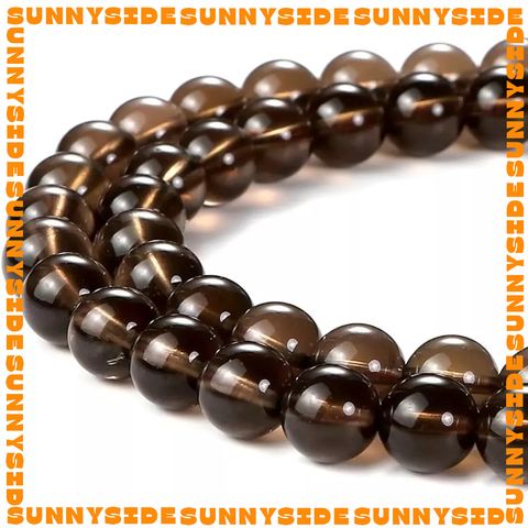 1 Hạt Đá Thach Anh Khói Smoky Quartz 7A Tự Nhiên 100% Dùng Làm Trang Sức Thủ Công Mix Chuỗi Hạt Xỏ Vòng Tay