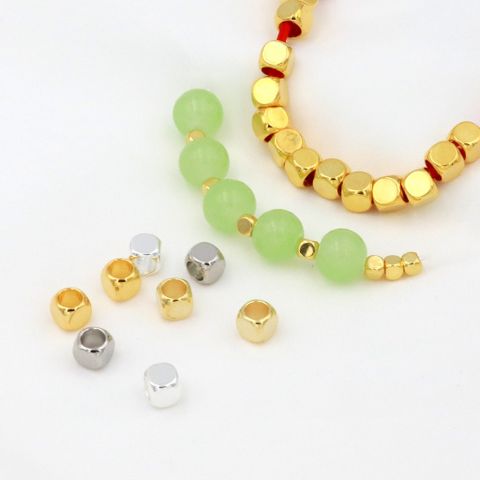 Gói 20 Charm Vuông Trơn Mạ Vàng 18K Cao Cấp Làm Trang Sức Handmade DIY