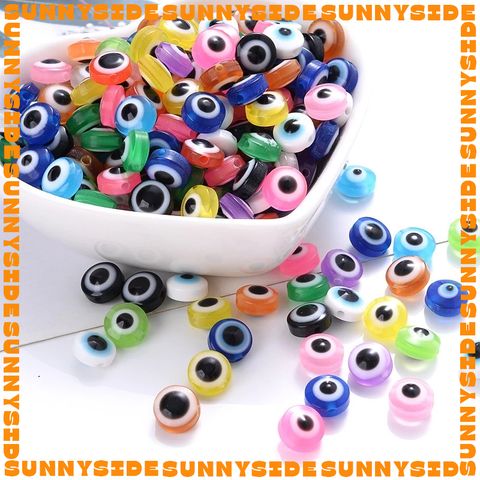 10 Hạt Charm Mắt Quỷ Evil Eye Nhựa Hạt Xỏ Mắt Quỷ Evil Eye Đủ Màu Làm Phụ Kiện Trang Sức Handmade DIY
