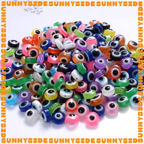 10 Hạt Charm Mắt Quỷ Evil Eye Nhựa Hạt Xỏ Mắt Quỷ Evil Eye Đủ Màu Làm Phụ Kiện Trang Sức Handmade DIY
