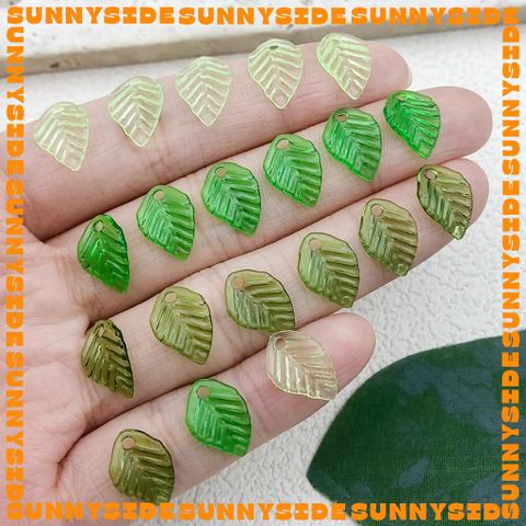 20 Charm Lá Nhựa Acrylic Làm Trang Sức Thủ Công Vòng Đeo Tay Mặt Dây Chuyền Phụ Kiện