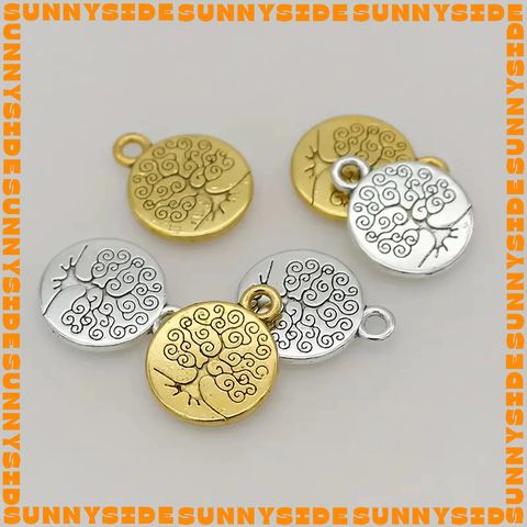 02 Charm Treo Hình Phật Hoa Sen Chữ OM Cây Đời Phong Cách Tây Tạng Làm Vòng Tay Treo Phụ Kiện Hanndmade DIY