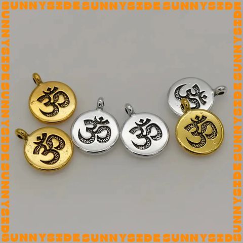 02 Charm Treo Hình Phật Hoa Sen Chữ OM Cây Đời Phong Cách Tây Tạng Làm Vòng Tay Treo Phụ Kiện Hanndmade DIY