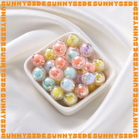 Gói 50 Hạt Nhựa Trong Nhân Màu Xinh Xắn Pastel Xỏ Vòng Tay Vòng Cổ Làm Trang sức Phụ Kiện Handmade