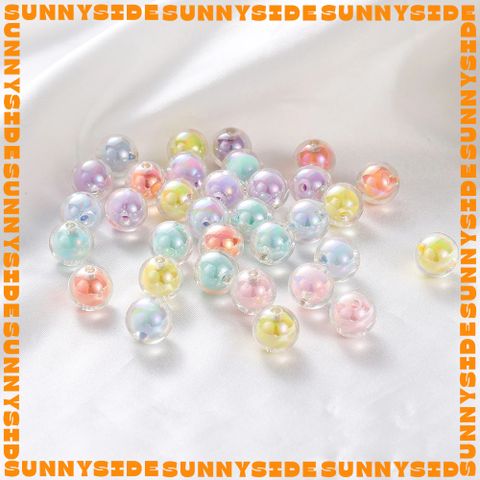 Gói 50 Hạt Nhựa Trong Nhân Màu Xinh Xắn Pastel Xỏ Vòng Tay Vòng Cổ Làm Trang sức Phụ Kiện Handmade