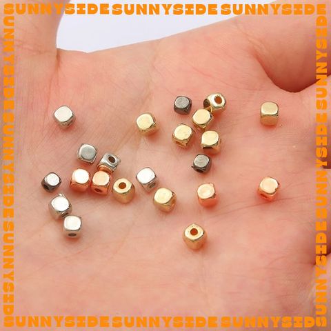 Gói 100/200 Hạt Cườm Nhựa CCB Hình Vuông Xỏ Vòng Làm Trang Sức Handmade DIY