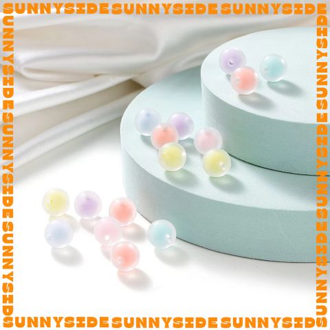 Gói 50 Hạt Nhựa Trong Nhân Màu Xinh Xắn Pastel Xỏ Vòng Tay Vòng Cổ Làm Trang sức Phụ Kiện Handmade