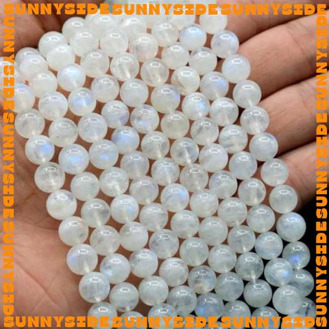 1 Hạt Đá Moonstone Đá Mặt Trăng 5A Dùng Làm Trang Sức Thủ Công Mix Chuỗi Hạt Xỏ Vòng Tay