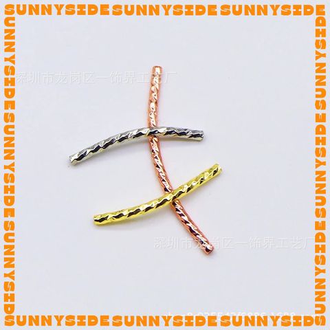 Gói 10 Cái Charm Ống Xoắn Cắt Giác Xỏ Dây Ngang Đồng Cao Cấp Làm Vòng Tay Trang Sức Handmade DIY