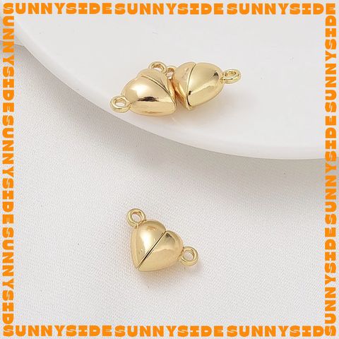 Móc Khoá Nam Châm Mini Hình Trái Tim Mạ Vàng 14K Cao Cấp Làm Trang Sức Handmade DIY