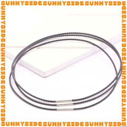 (2mm x 45cm) Dây Chuyền Dây Da Đan Vảy Rồng Đeo Cổ Khóa Inox Thép Không Gỉ Cao Cấp