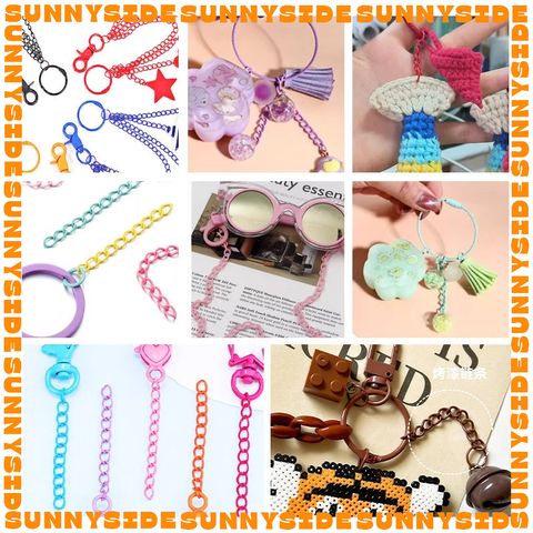 02 Cái Móc Khoá Nhiều Màu Khoen Tròn Dẹp 25cm Loại 1 Bền Màu Móc Chìa Khoá Móc Cài Thú Handmade DIY