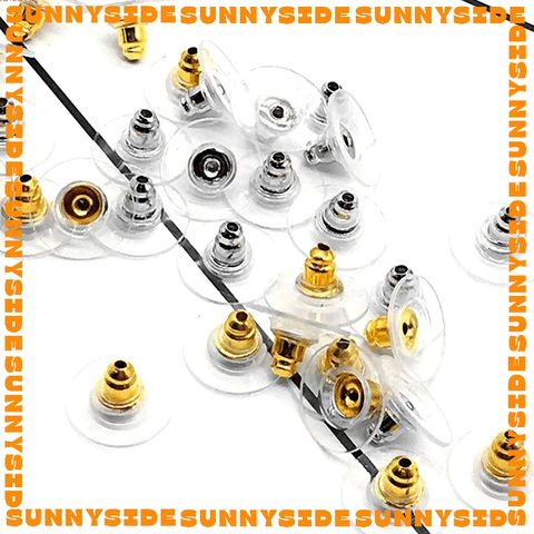 5 Cặp (10 Cái) Nút Chốt Khuyên Tai Silicon/Kim Loại Cho Bông Tai, Phụ Kiện Trang Sức Thủ Công, Nguyên Liệu Handmade DIY