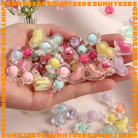 Gói 20 Hạt Cườm Nhựa Nhiều Hình Nhiều Màu Xỏ Vòng Tay Handmade DIY