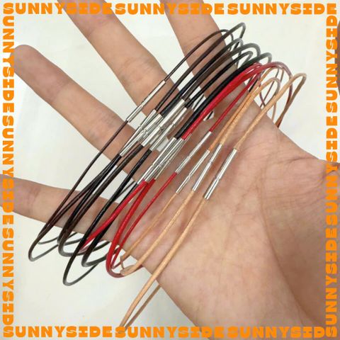 [KHÓA CHỮ L] Dây Chuyền Dây Sáp Bóng Đeo Cổ Trơn Chốt Khóa Inox Thép Không Gỉ Cao Cấp