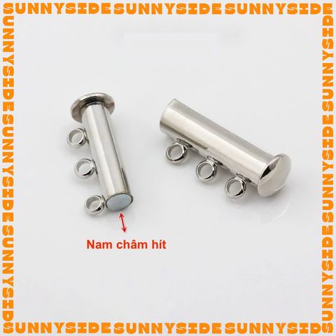 Móc Khoá Nam Châm Ống Dài Mạ Vàng 14K Cao Cấp Làm Trang Sức Handmade DIY