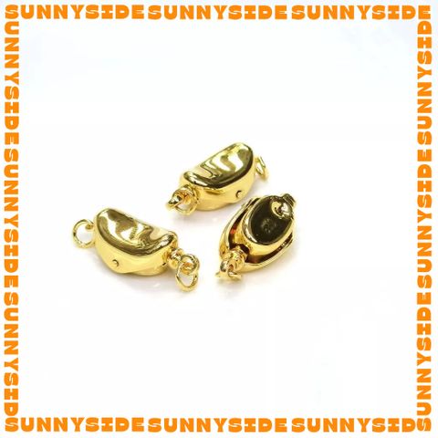1 Cái Khoá Chốt Bấm Hình Đậu 18K Cao Cấp Làm Trang Sức Handmade DIY Phụ Kiện Khóa Đậu Làm Vòng Tay, Vòng Cổ DIY
