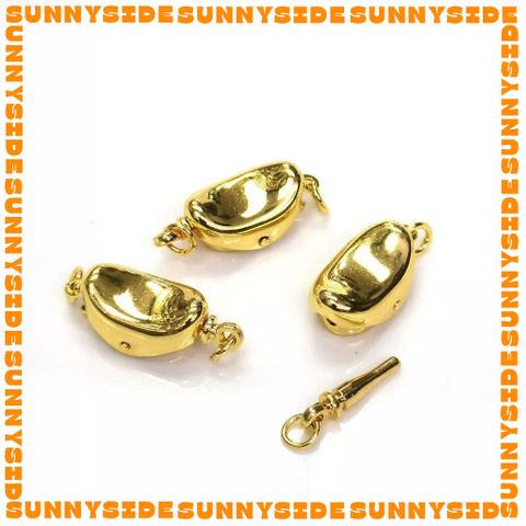 1 Cái Khoá Chốt Bấm Hình Đậu 18K Cao Cấp Làm Trang Sức Handmade DIY Phụ Kiện Khóa Đậu Làm Vòng Tay, Vòng Cổ DIY