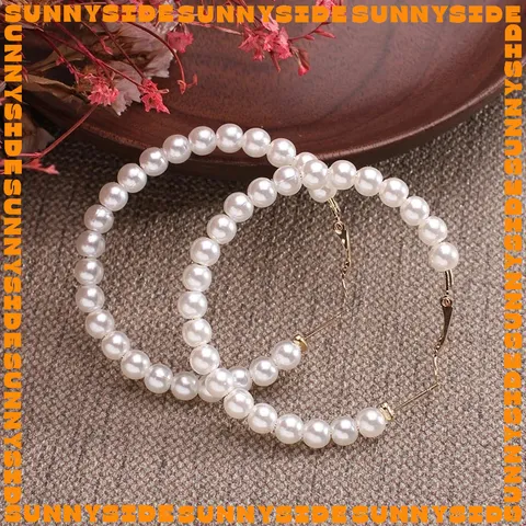 Bông Tai Tròn Lớn Thép Không Gỉ Khuyên Tai Trang Sức Handmade DIY
