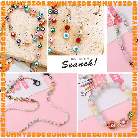 Gói 10 Hạt Charm Hạt Xỏ Mắt Quỷ Evil Eye 8mm Đủ Màu Làm Phụ Kiện Trang Sức Handmade DIY