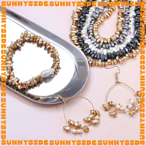 Gói 50 Hạt Cườm Hình Sỏi Hình Hạt Đá Hematit Thiên Nhiên Đủ Màu Xỏ Vòng Làm Trang Sức Handmade DIY