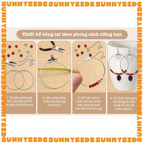 Khuôn Bông Tai Lớn Nhiều Hình Dạng Làm Bông tai Khuyên Tai Trang Sức Handmade DIY