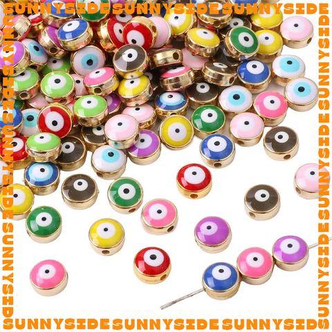 Gói 10 Hạt Charm Hạt Xỏ Mắt Quỷ Evil Eye 8mm Đủ Màu Làm Phụ Kiện Trang Sức Handmade DIY