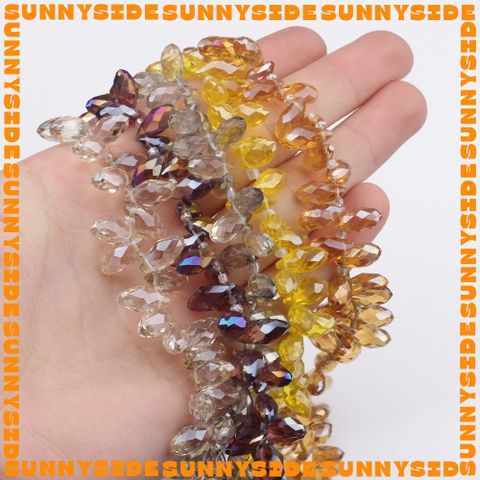 10 Viên Pha Lê Hình Thoi Lỗ Ngang Loại 1 Dùng Đính Kết Làm Phụ Kiện Trang Sức Handmade DIY
