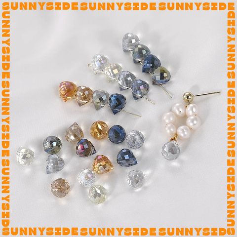 10 Viên Pha Lê Giọt Nước Lỗ Ngang Loại 1 Dùng Đính Kết Làm Phụ Kiện Trang Sức Handmade DIY