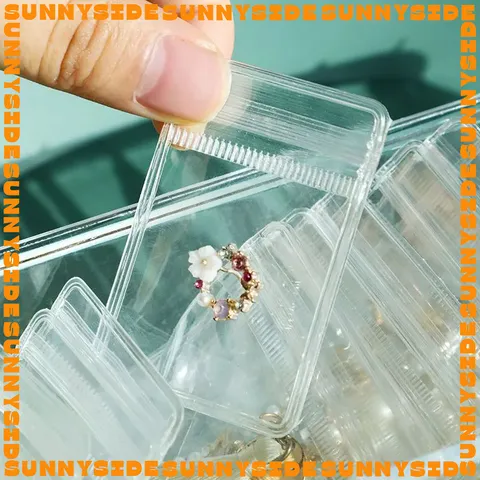 Combo 10 Túi Zip Đựng Trang Sức Bằng PVC Dẻo Dày Trong Suốt Bền Chắc Tiện Dụng
