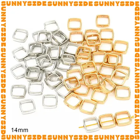 Gói 20 Cái Charm Khung Lồng Hạt Hình Vuông Hình Tròn Làm Trang Sức Handmade DIY