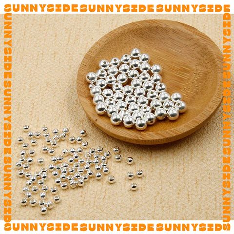 (Bạc S925) 10 Viên Bi Bạc Tròn Trơn Chuẩn S925 Size 2.5mm - 4mm Làm Trang Sức Handmade DIY