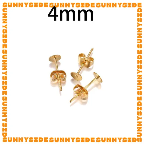 10 Cặp Móc Bông Tai Đĩa Phẳng Dùng Làm Phôi Khuyên Tai / Trang Sức Handmade DIY Phụ Kiện Đế Khuyên Tai