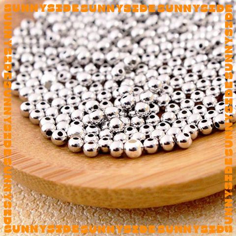 (Bạc S925) 10 Viên Bi Bạc Tròn Trơn Chuẩn S925 Size 2.5mm - 4mm Làm Trang Sức Handmade DIY