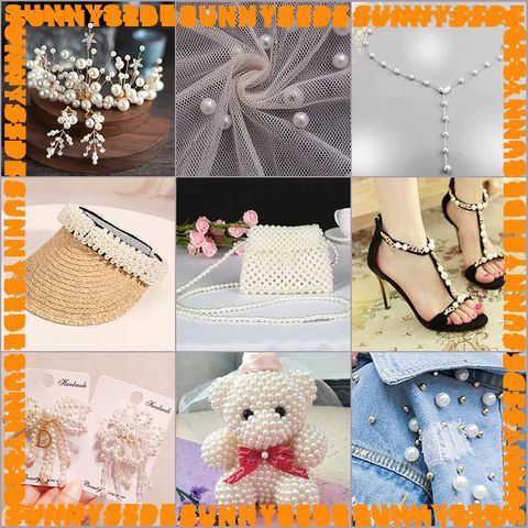 Hạt Trai Nhựa ABS Có Lỗ Xỏ Nhiều Kích Thước Làm Trang Sức Handmade DIY Phụ Kiện Xâu, Mix, Phối Vòng Tay