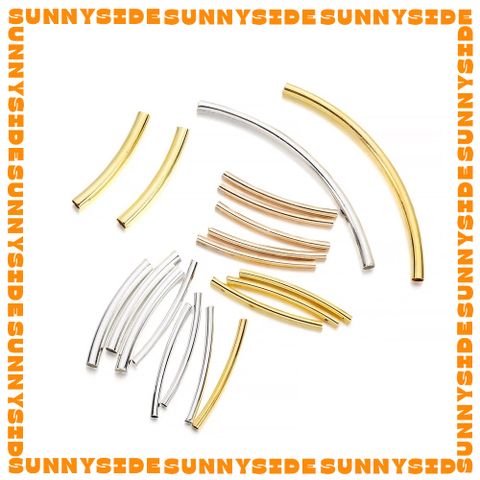 Gói 10 Cái Charm Ống Tròn Xỏ Dây Ngang Đồng Trơn Cao Cấp Làm Vòng Tay Trang Sức Handmade DIY