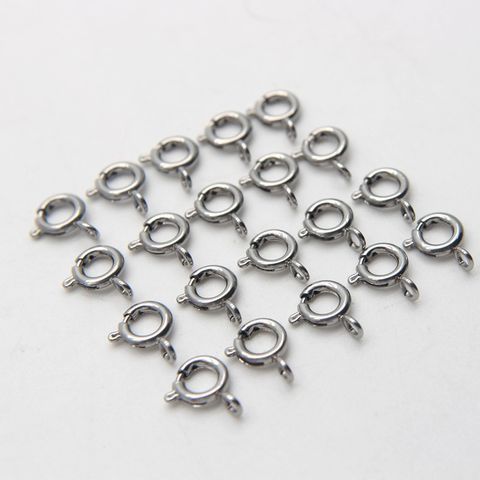 [INOX] 01 Khoá Lò Xo Tròn Mini Thép Không Gỉ 304 Inox, Móc Khoá Tròn Cao Cấp Làm Trang Sức Handmade DIY