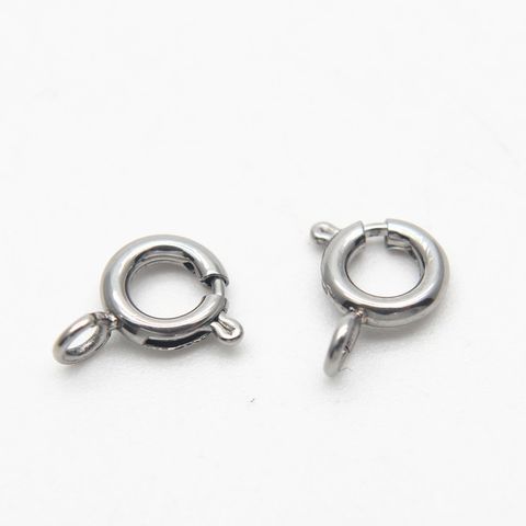 [INOX] 01 Khoá Lò Xo Tròn Mini Thép Không Gỉ 304 Inox, Móc Khoá Tròn Cao Cấp Làm Trang Sức Handmade DIY