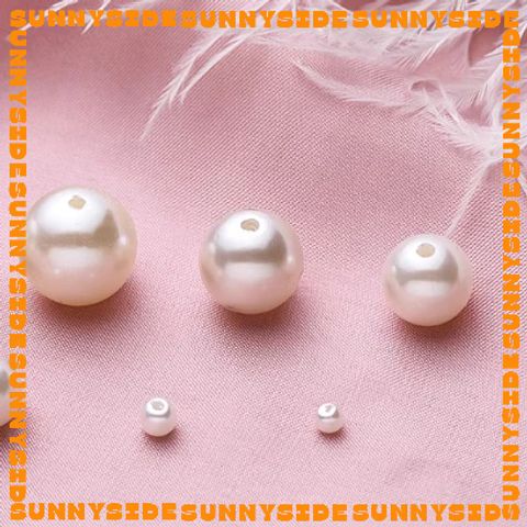 Hạt Trai Nhựa ABS Có Lỗ Xỏ Nhiều Kích Thước Làm Trang Sức Handmade DIY Phụ Kiện Xâu, Mix, Phối Vòng Tay