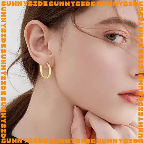 1 Đôi Bông Tai Tròn Nhỏ Thép Không Gỉ Khuyên Tai Trang Sức Handmade DIY