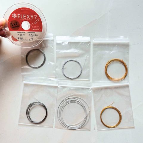 1MÉT Dây Thép Mềm Nhật Bản SakuLux Dây Mềm Dây Thép Tự Làm Vòng Tay Vòng Cổ Handmade DIY