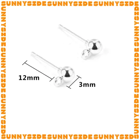5 Cặp Móc Bông Tai Hình Cầu Đặc Có Móc Tròn Mạ Vàng 18K Cao Cấp Dùng Làm Đầu Khuyên Tai / Trang Sức Hanmade DIY