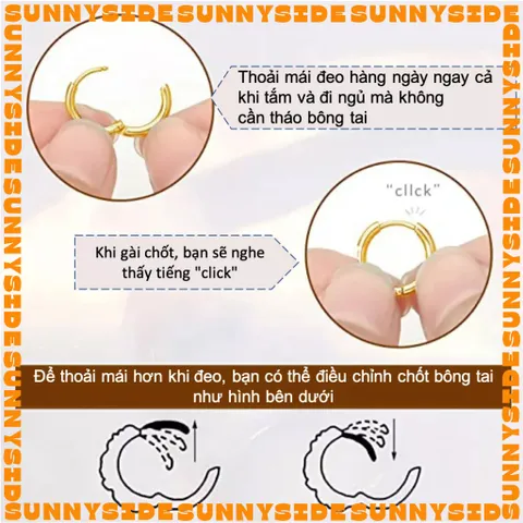 1 Đôi Bông Tai Tròn Nhỏ Thép Không Gỉ Khuyên Tai Trang Sức Handmade DIY