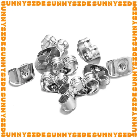 10 Đôi Nút Chặn Bông Tai Inox Thép Không Gỉ Mạ Vàng 18K Cao Cấp Làm Trang Sức Handmade DIY